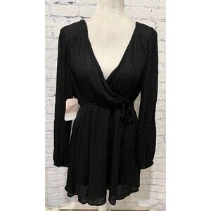 Elegant Black Long Sleeve Dress